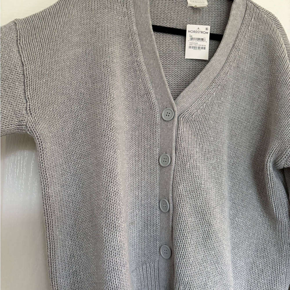 Caslon Light Gray Button-Up Cardigan - Picture 8 of 8